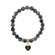 Браслет Знаки Зодиака Водолей, нат.кам. Обсидиан 8мм BS-CR-0881