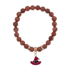 Браслет Шляпа (магический дар) синт.кам. Корич. авантюрин 8мм BS-CR-0901