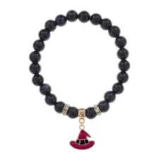 Браслет Шляпа (магический дар) синт.кам. Синий авантюрин 8мм BS-CR-0902