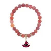 Браслет Шляпа (магический дар) нат.кам. Африканский агат 8мм BS-CR-0904