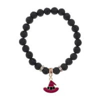 Браслет Шляпа (магический дар) нат.кам. Лава 8мм BS-CR-0909