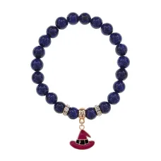Браслет Шляпа (магический дар) нат.кам. Лазурит 8мм BS-CR-0910