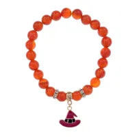 Браслет Шляпа (магический дар) нат.кам. Сердолик 8мм BS-CR-0917