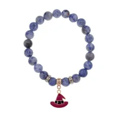 Браслет Шляпа (магический дар) нат.кам. Содалит 8мм BS-CR-0918