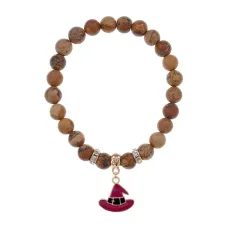 Браслет Шляпа (магический дар) нат.кам. Песочная яшма 8мм BS-CR-0930