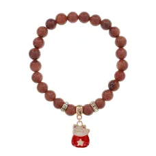 Браслет Манеки-Неко (защита дома) синт.кам. Корич. авантюрин 8мм BS-CR-0991