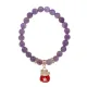 Браслет Манеки-Неко (защита дома) нат.кам. Аметист 8мм BS-CR-0993