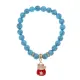Браслет Манеки-Неко (защита дома) синт.кам. Бирюза 8мм BS-CR-0995