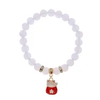 Браслет Манеки-Неко (защита дома) синт.кам. Лунный камень 8мм BS-CR-1001