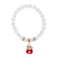 Браслет Манеки-Неко (защита дома) синт.кам. Сахарный кварц 8мм BS-CR-1006