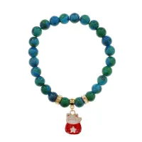 Браслет Манеки-Неко (защита дома) синт.кам. Хризоколла 8мм BS-CR-1011