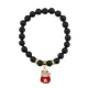 Браслет Манеки-Неко (защита дома) нат.кам. Черный агат 8мм BS-CR-1013