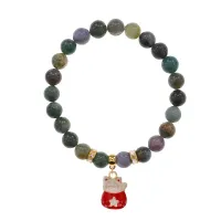 Браслет Манеки-Неко (защита дома) нат.кам. Яшма 8мм BS-CR-1015