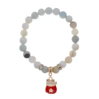 Браслет Манеки-Неко (защита дома) нат.кам. Амазонит 8мм BS-CR-1016