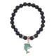 Браслет Дельфин (добро, независимость, защита) синт.кам. Синий авантюрин 8мм BS-CR-1022