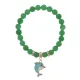 Браслет Дельфин (добро, независимость, защита) нат.кам. Нефрит 8мм BS-CR-1033