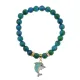 Браслет Дельфин (добро, независимость, защита) синт.кам. Хризоколла 8мм BS-CR-1041