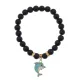 Браслет Дельфин (добро, независимость, защита) синт.кам. Шунгит 8мм BS-CR-1044