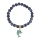 Браслет Дельфин (добро, независимость, защита) нат.кам. синий Африк. агат 8мм BS-CR-1047