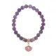 Браслет Жемчужина (богатство, здоровье, счастье) нат.кам. Аметист 8мм BS-CR-1053