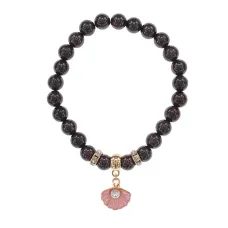 Браслет Жемчужина (богатство, здоровье, счастье) нат.кам. Гранат 8мм BS-CR-1056