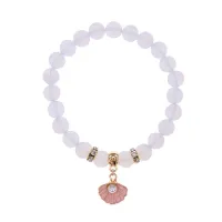 Браслет Жемчужина (богатство, здоровье, счастье) синт.кам. Лунный камень 8мм BS-CR-1061