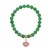 Браслет Жемчужина (богатство, здоровье, счастье) нат.кам. Нефрит 8мм BS-CR-1063