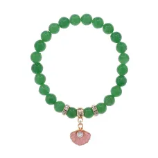 Браслет Жемчужина (богатство, здоровье, счастье) нат.кам. Нефрит 8мм BS-CR-1063