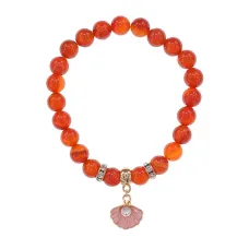 Браслет Жемчужина (богатство, здоровье, счастье) нат.кам. Сердолик 8мм BS-CR-1067