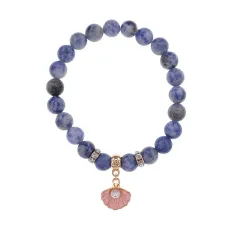 Браслет Жемчужина (богатство, здоровье, счастье) нат.кам. Содалит 8мм BS-CR-1068