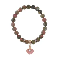 Браслет Жемчужина (богатство, здоровье, счастье) нат.кам. Унакит 8мм BS-CR-1070