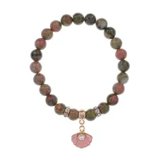 Браслет Жемчужина (богатство, здоровье, счастье) нат.кам. Унакит 8мм BS-CR-1070