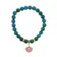 Браслет Жемчужина (богатство, здоровье, счастье) синт.кам. Хризоколла 8мм BS-CR-1071