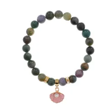 Браслет Жемчужина (богатство, здоровье, счастье) нат.кам. Яшма 8мм BS-CR-1075