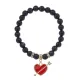 Браслет Сердце со стрелой (любовь) синт.кам. Синий авантюрин 8мм BS-CR-1082