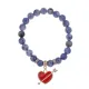 Браслет Сердце со стрелой (любовь) нат.кам. Содалит 8мм BS-CR-1098