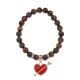 Браслет Сердце со стрелой (любовь) нат.кам. Тигровый глаз 8мм BS-CR-1099