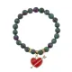 Браслет Сердце со стрелой (любовь) синт.кам. Цоизит 8мм BS-CR-1102