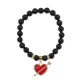 Браслет Сердце со стрелой (любовь) нат.кам. Черный агат 8мм BS-CR-1103