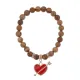 Браслет Сердце со стрелой (любовь) нат.кам. Песочная яшма 8мм BS-CR-1110