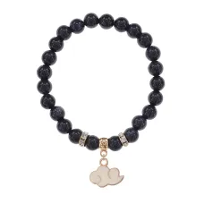 Браслет Облако (духовность, плодородие) синт.кам. Синий авантюрин 8мм BS-CR-1142