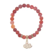 Браслет Облако (духовность, плодородие) нат.кам. Африканский агат 8мм BS-CR-1144