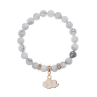 Браслет Облако (духовность, плодородие) нат.кам. Кахолонг 8мм BS-CR-1147