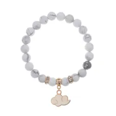 Браслет Облако (духовность, плодородие) нат.кам. Кахолонг 8мм BS-CR-1147