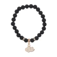 Браслет Облако (духовность, плодородие) нат.кам. Лава 8мм BS-CR-1149