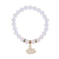 Браслет Облако (духовность, плодородие) синт.кам. Лунный камень 8мм BS-CR-1151