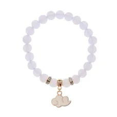 Браслет Облако (духовность, плодородие) синт.кам. Лунный камень 8мм BS-CR-1151