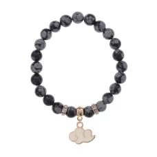 Браслет Облако (духовность, плодородие) нат.кам. Обсидиан 8мм BS-CR-1154