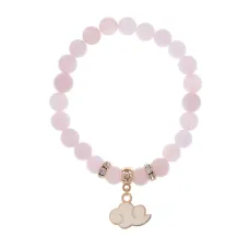 Браслет Облако (духовность, плодородие) нат.кам. Розовый кварц 8мм BS-CR-1155