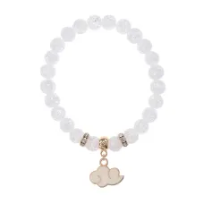 Браслет Облако (духовность, плодородие) синт.кам. Сахарный кварц 8мм BS-CR-1156